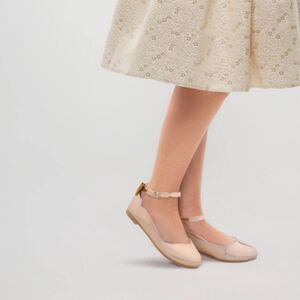 SEY EXTEEM GIRL ANKLE STRAP ROUND TOE SLIP-ON FLAT